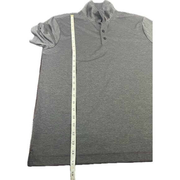 Perry Ellis Mens Grey Polo Shirt Small 100% Polyester Short Sleeve - Picture 5 of 9